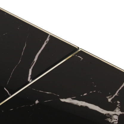 Coffee Table Gold Stainless Steel and Tempered Glass