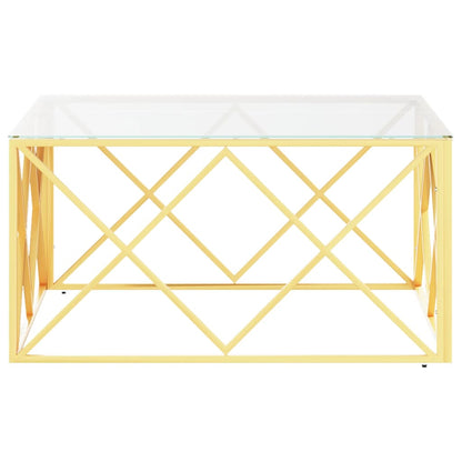 Coffee Table 80x80x40 cm Stainless Steel and Glass