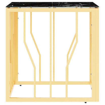 Coffee Table Gold 50x50x50 cm Stainless Steel and Glass