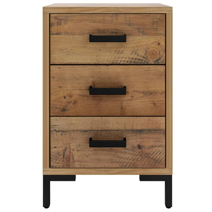 Solid Pinewood Brown Bedside Cabinet 36x30x54 cm