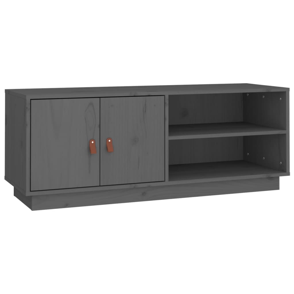 TV Cabinet Grey 105x34x40 cm Solid Wood Pine