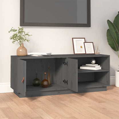 TV Cabinet Grey 105x34x40 cm Solid Wood Pine