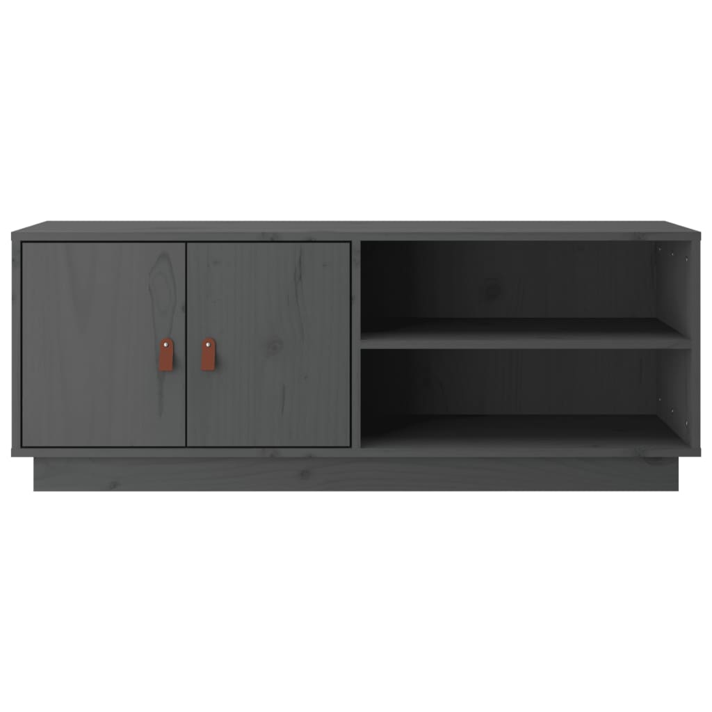 TV Cabinet Grey 105x34x40 cm Solid Wood Pine