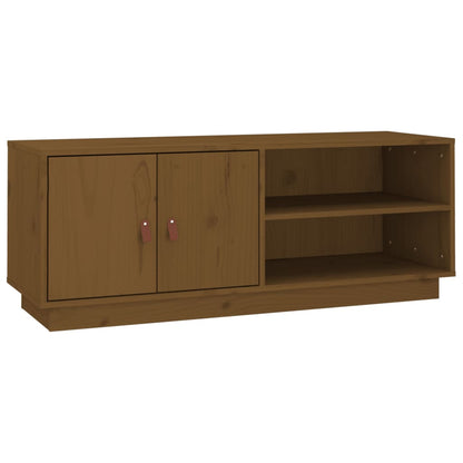 TV Cabinet Honey Brown 105x34x40 cm Solid Wood Pine