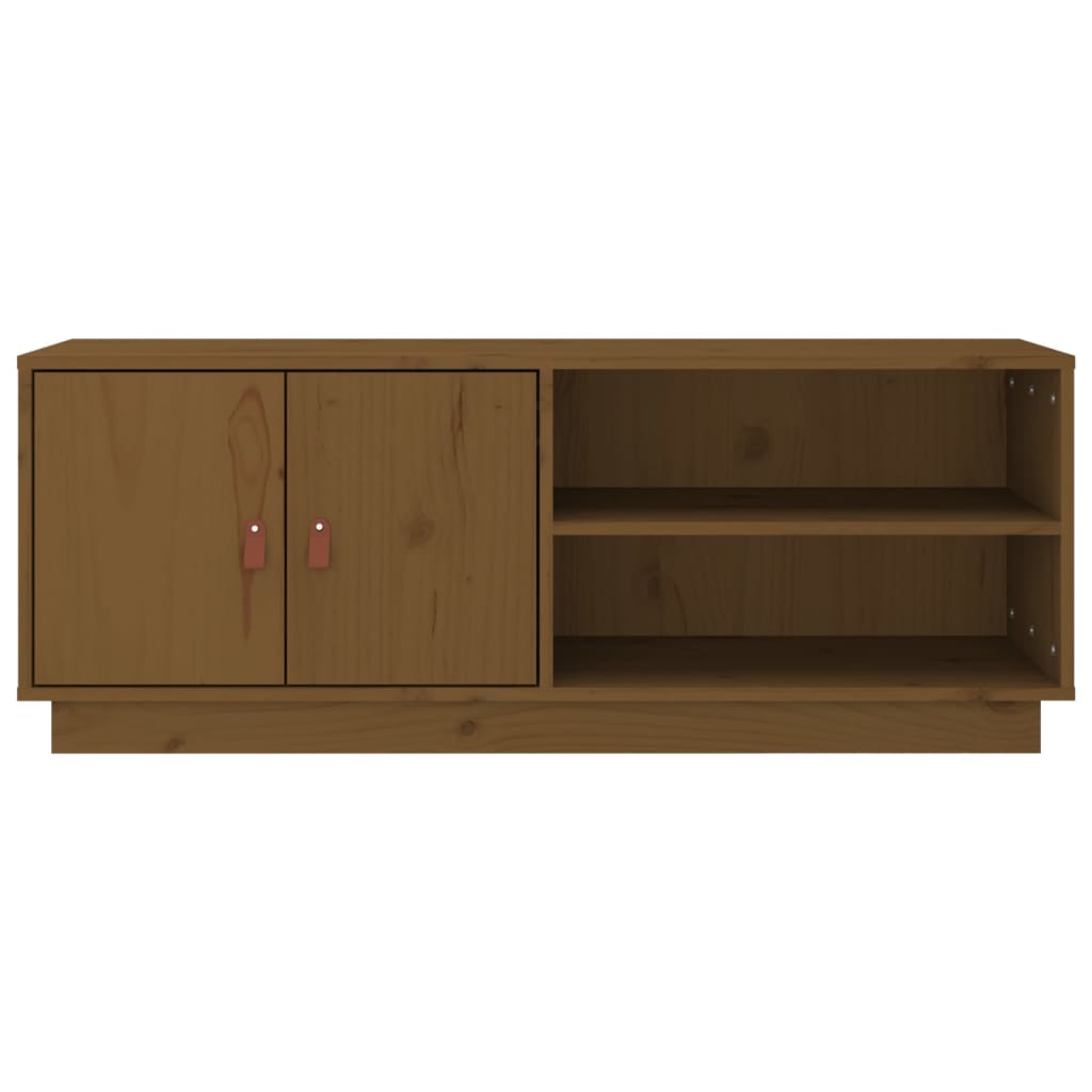 TV Cabinet Honey Brown 105x34x40 cm Solid Wood Pine