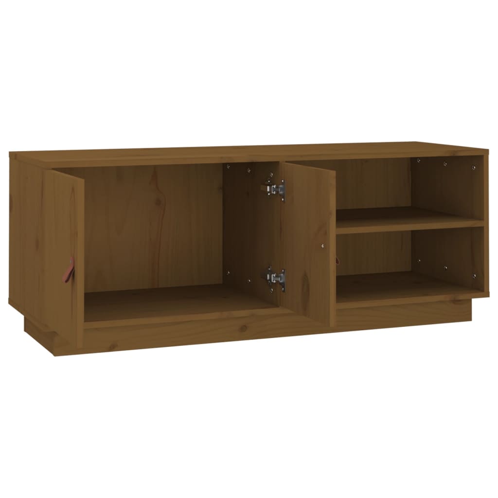 TV Cabinet Honey Brown 105x34x40 cm Solid Wood Pine