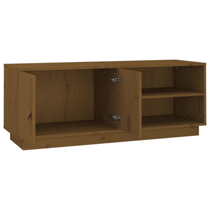 TV Cabinet Honey Brown 105x34x40 cm Solid Wood Pine