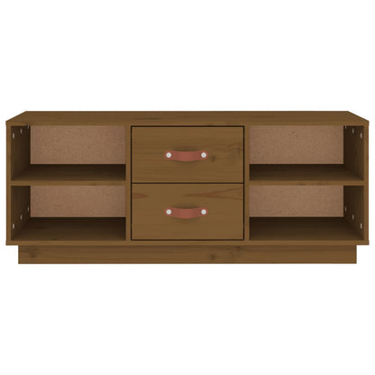TV Cabinet Honey Brown 100x34x40 cm Solid Wood Pine