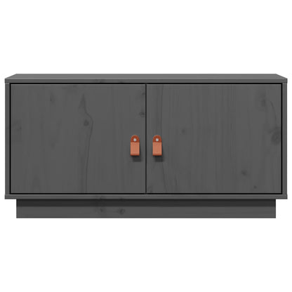 TV Cabinet Grey 80x34x40 cm Solid Wood Pine