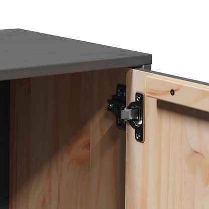 TV Cabinet Grey 80x34x40 cm Solid Wood Pine