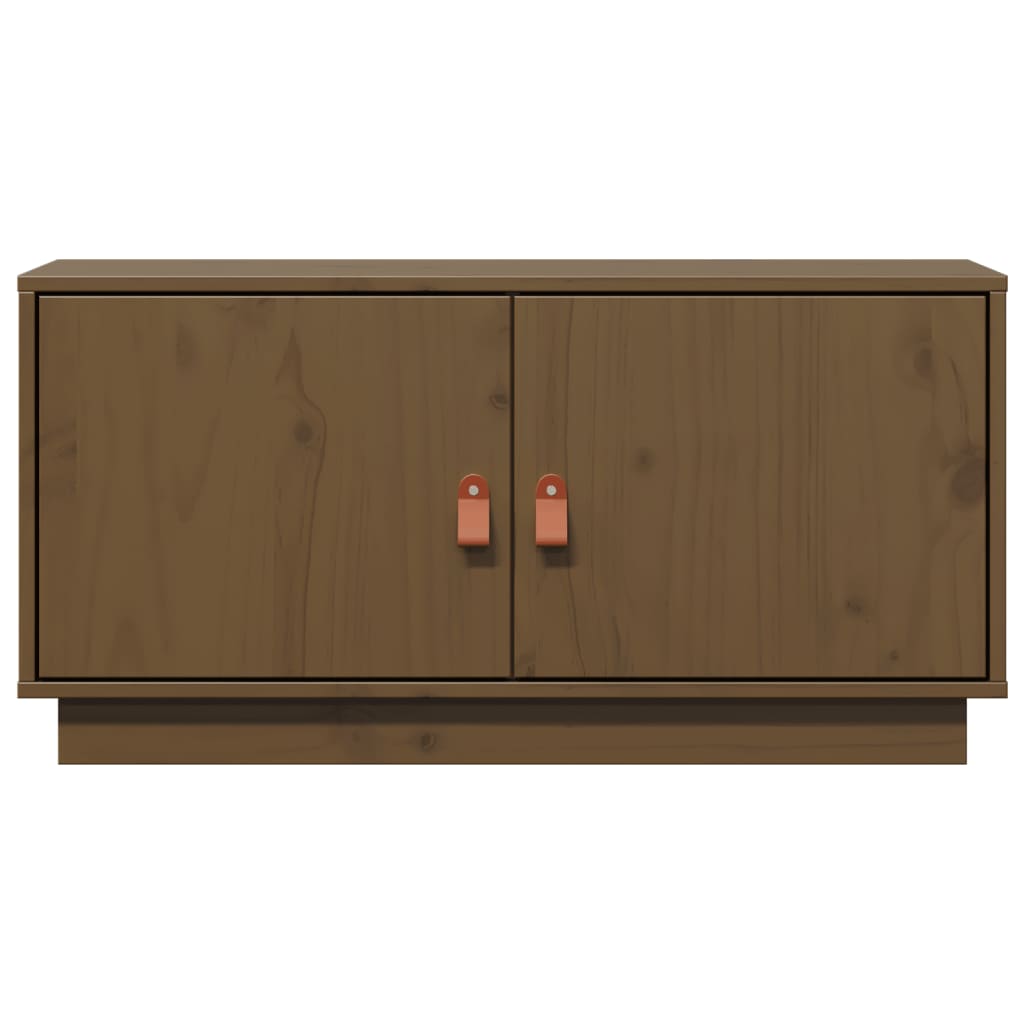 TV Cabinet Honey Brown 80x34x40 cm Solid Wood Pine