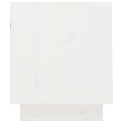TV Cabinet White 70x34x40 cm Solid Wood Pine