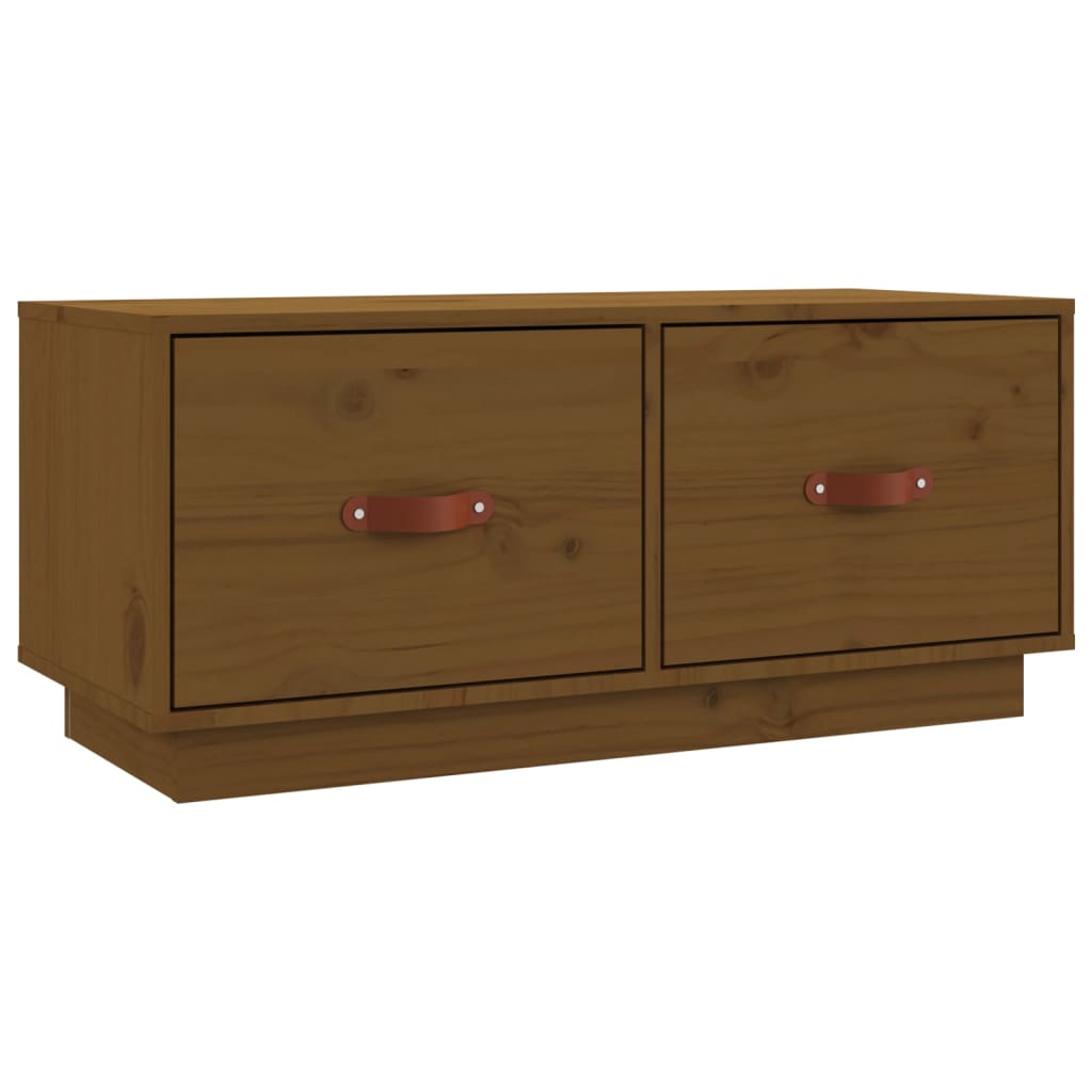 TV Cabinet Honey Brown 80x34x35 cm Solid Wood Pine