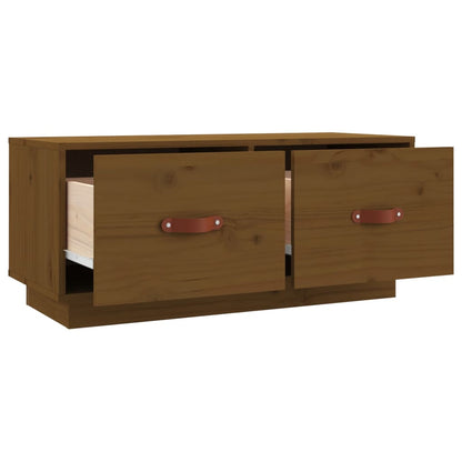 TV Cabinet Honey Brown 80x34x35 cm Solid Wood Pine