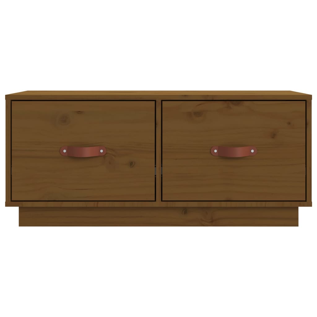 TV Cabinet Honey Brown 80x34x35 cm Solid Wood Pine