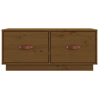 TV Cabinet Honey Brown 80x34x35 cm Solid Wood Pine