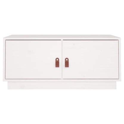 Coffee Table White 80x50x35 cm Solid Wood Pine