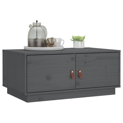Coffee Table Grey 80x50x35 cm Solid Wood Pine