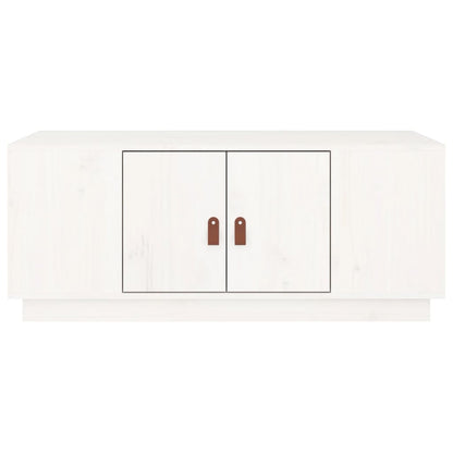 Coffee Table White 100x50x41 cm Solid Wood Pine