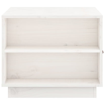 Coffee Table White 100x50x41 cm Solid Wood Pine