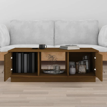 Coffee Table Honey Brown 100x50x35 cm Solid Wood Pine