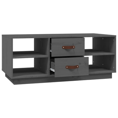 Coffee Table Grey 100x50x41 cm Solid Wood Pine