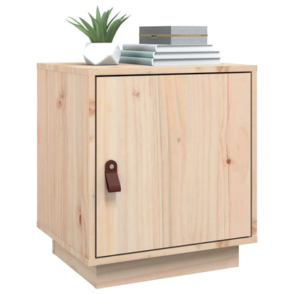Solid Pine Bedside Cabinets 2pcs, 40x34x45cm, Natural Wood Finish