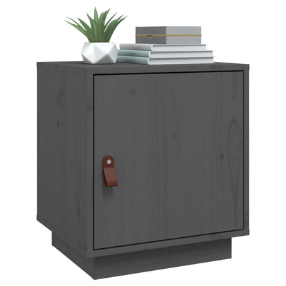 Solid Wood Grey Bedside Cabinets 2 pcs - 40x34x45 cm Pine