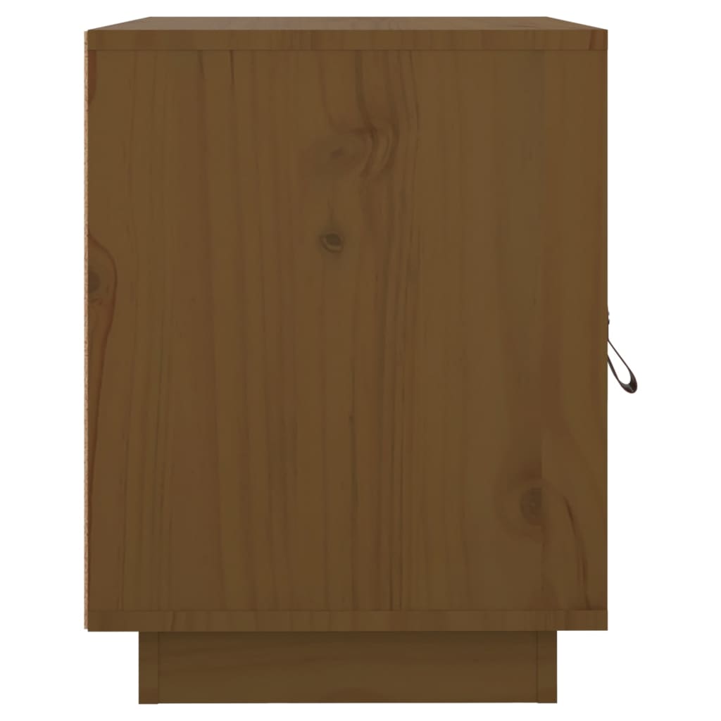 Solid Pine Bedside Cabinet, Honey Brown 40x34x45 cm