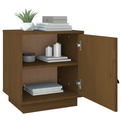 Solid Pine Bedside Cabinets Set, Honey Brown 40x34x45 cm