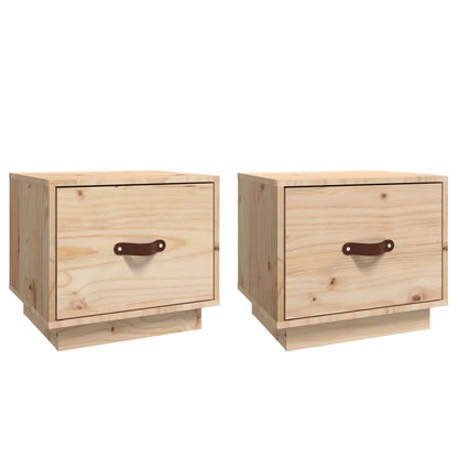 Solid Pine Bedside Cabinets 2 pcs - Compact 40x34x35 cm Design