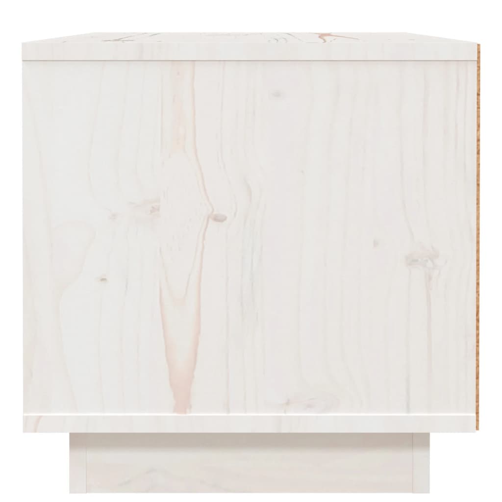 Solid Pine Bedside Cabinet in White - 40x34x35 cm