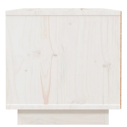 Solid Pine Bedside Cabinet in White - 40x34x35 cm