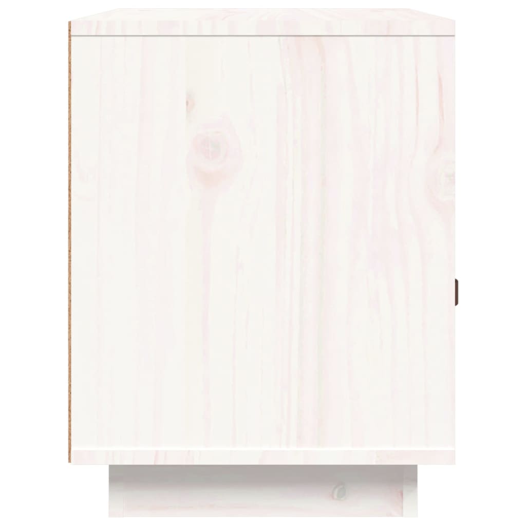 Solid Pine Bedside Cabinet, White 40x34x45 cm - Stylish & Durable