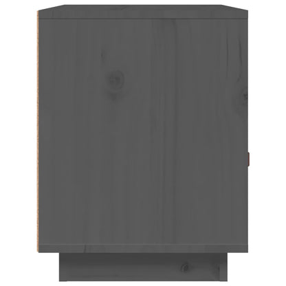 Solid Pine Wood Grey Bedside Cabinets - 2 pcs, 40x34x45 cm