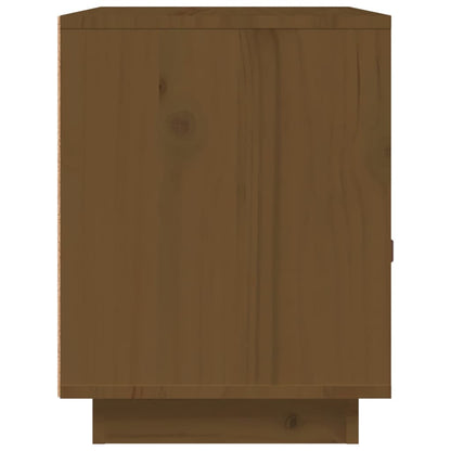 Solid Pine Bedside Cabinet, Honey Brown, 40x34x45 cm