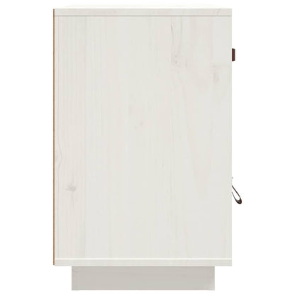 Solid Pine Bedside Cabinet - White, 40x34x55 cm