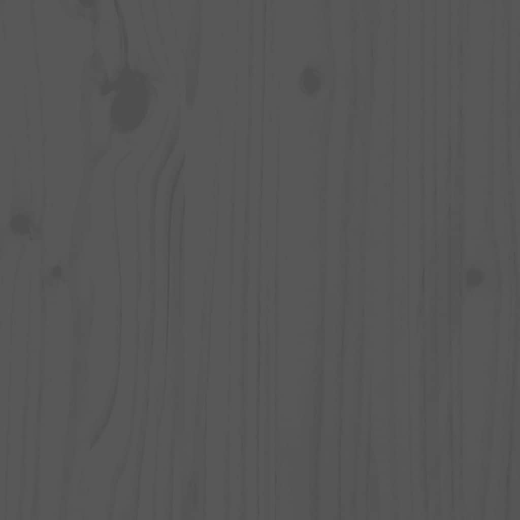 Grey Solid Pine Bedside Cabinets - Set of 2, 40x34x55 cm