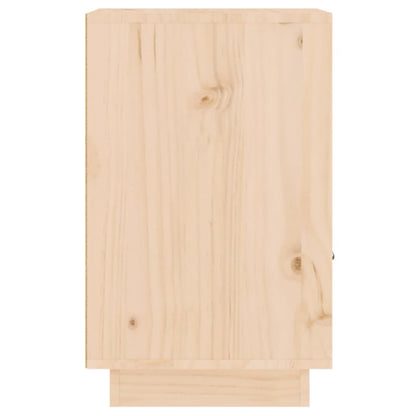 Solid Pine Bedside Cabinet 40x34x55 cm - Natural Wood Finish