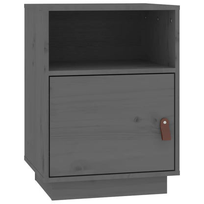 Solid Pine Bedside Cabinets 2 pcs, Grey, 40x34x55 cm - Elegant Design
