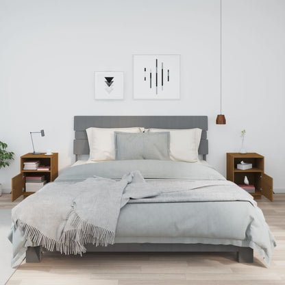 Solid Pine Bedside Cabinets, Honey Brown, 2 Pcs, 40x34x55 cm