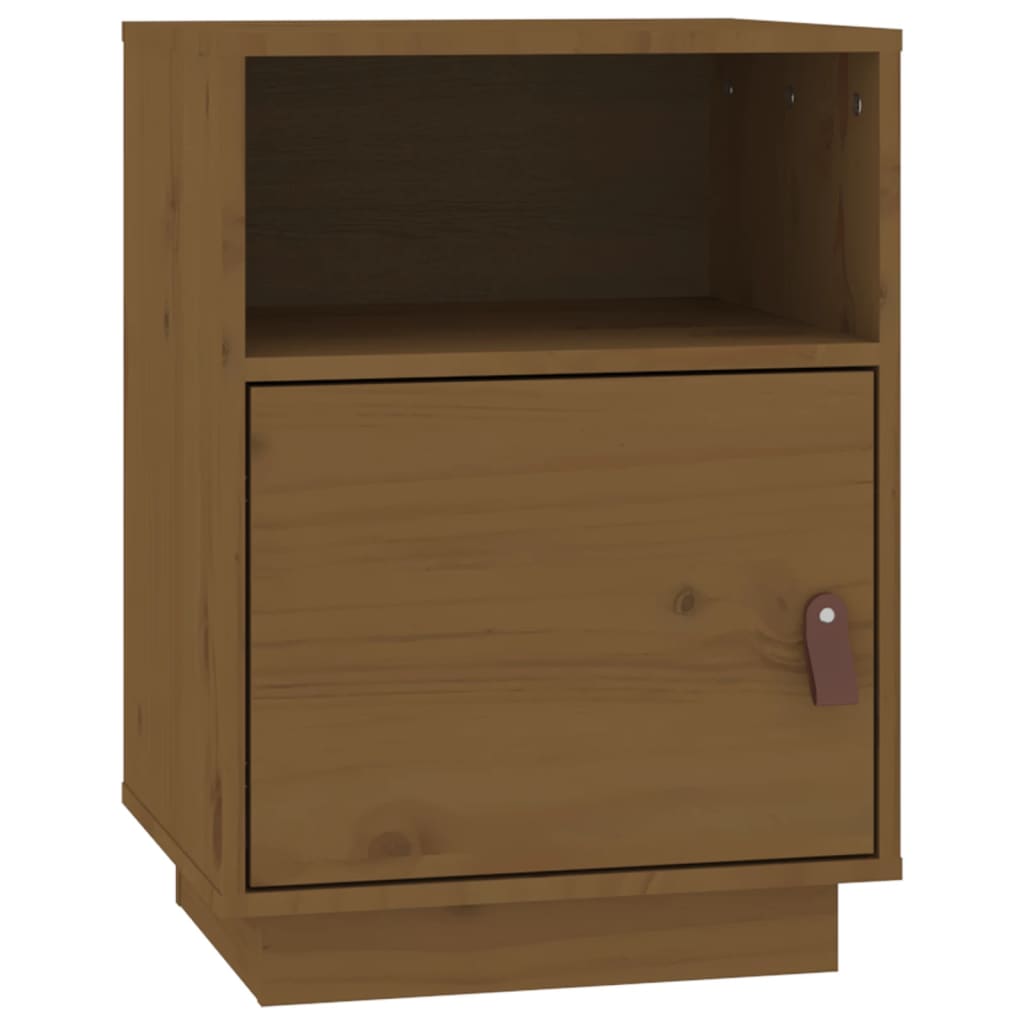 Solid Pine Bedside Cabinets, Honey Brown, 2 Pcs, 40x34x55 cm