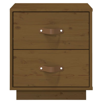 Solid Pine Bedside Cabinet Honey Brown 40x34x45 cm