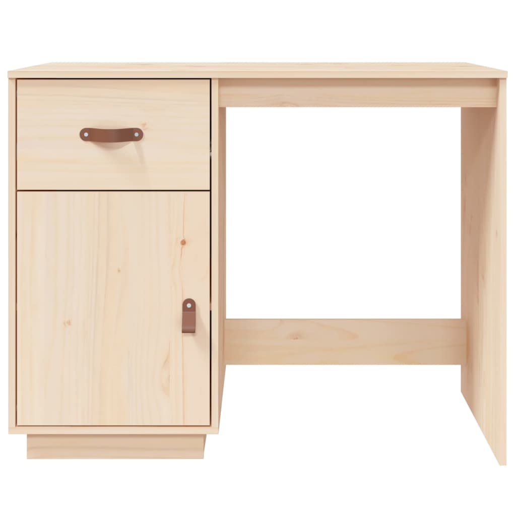 Solid Pine Wood Desk 95x50x75 cm - Elegant & Durable Workspace