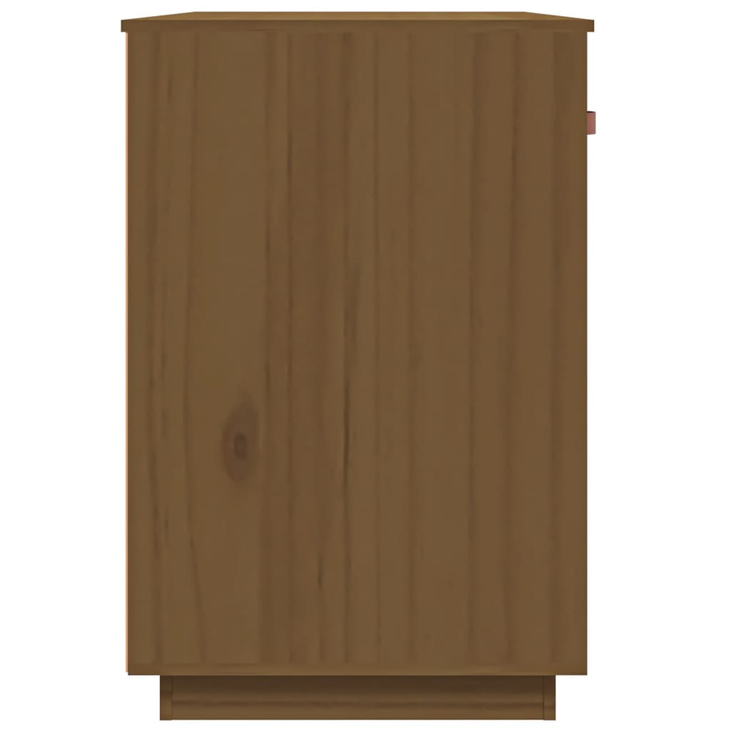 Solid Pine Desk 95x50x75 cm - Honey Brown Finish