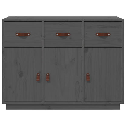 Sideboard Grey 100x40x75 cm Solid Wood Pine
