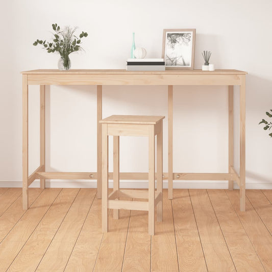 Solid Pine Bar Table 180x80x110 cm - Rustic Elegance