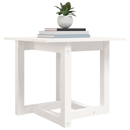 Coffee Table White 50x50x45 cm Solid Wood Pine