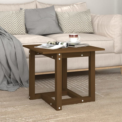 Coffee Table Honey Brown 50x50x45 cm Solid Wood Pine