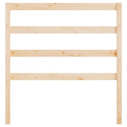 Solid Pine Wood Bed Headboard 95x4x100 cm – Natural Finish